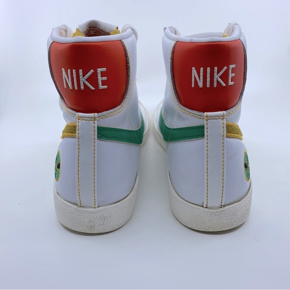 Nike Blazer Mid 77 Rayguns Color White/Green/Yellow SZ 11.5 Flip Flop Swoosh - Picture 5 of 12